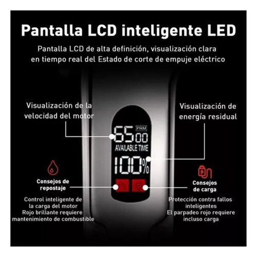 Kit De Cortadora De Pelo Máquina Para Cortar Cabello Plata
