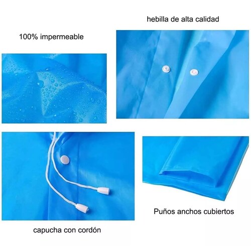 Impermeable Portátil Para Exteriores Para Niños, 2 Unidades.