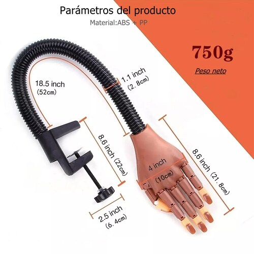 Mano Práctica Para Aplicación De Uñas Profesional 200 Tips