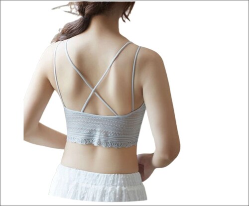 Bralette Top Blusa Encaje Sexy Casual Encaje Push Up.