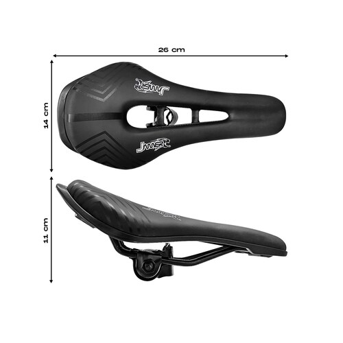 Asiento Deportivo Prostático Para Bicicleta Negro Con Broche