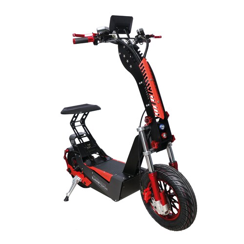 Scooter Eléctrico Honey Whale F8 Negro-Rojo.