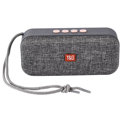 T&G BOCINA BLUETOOTH PORTATIL  COLOR GRIS, MINI BOCINA, ALTAVOZ INALAMBRICO BLUETOOTH 5.0 MICRO/SD RADIO FM COMPATIBLE CON iOS, ANDROID, TABLET, ORDENADORES; PARA EXTERIORES E INTERIORES