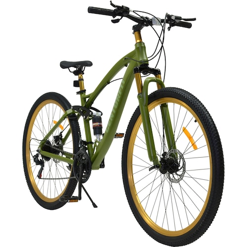 Bicicleta Montaña Aluminio R29 21v Doble Suspension Verde