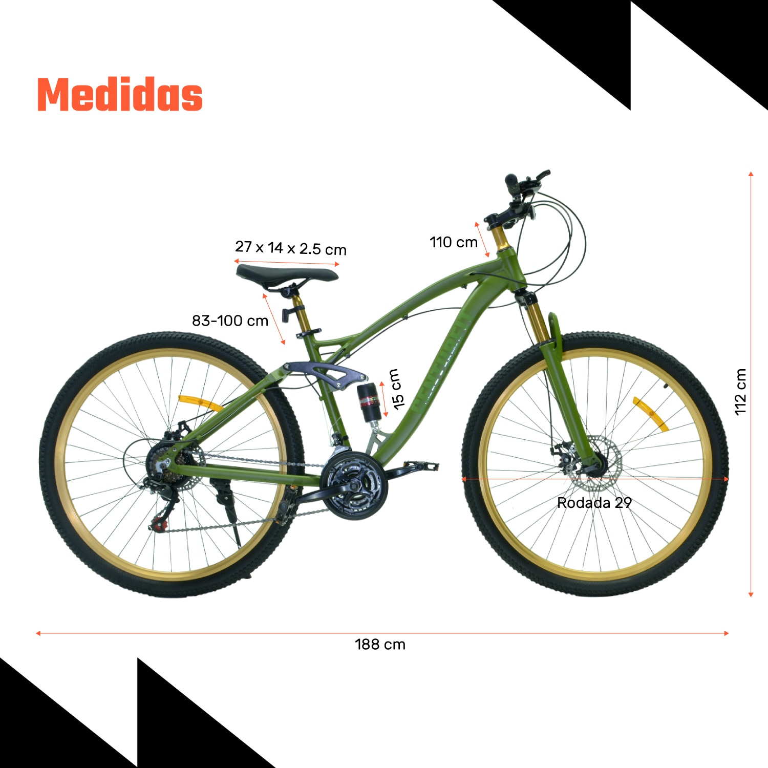 Bicicleta mercurio expert rodada 2025 29 doble suspensión aluminio