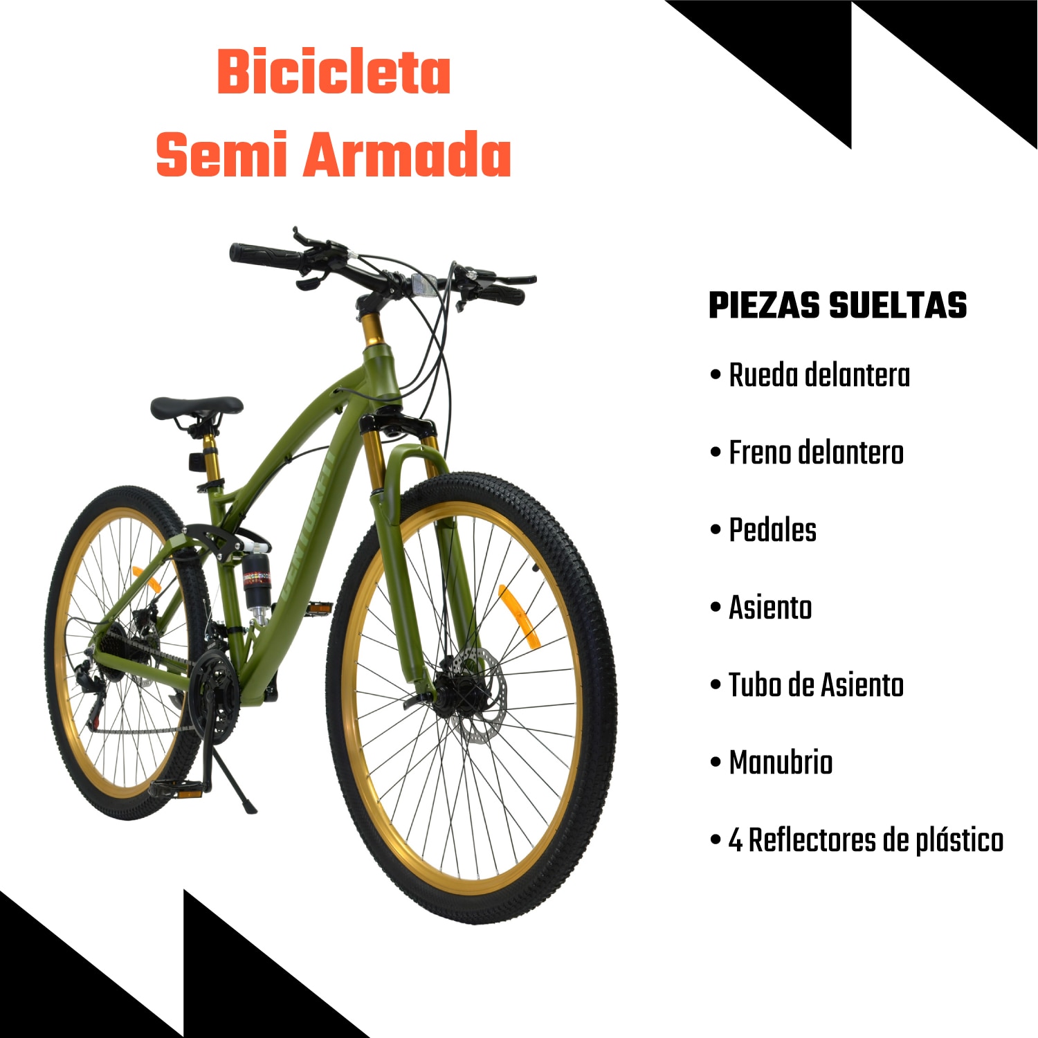 Bicicleta discount amortiguador delantero