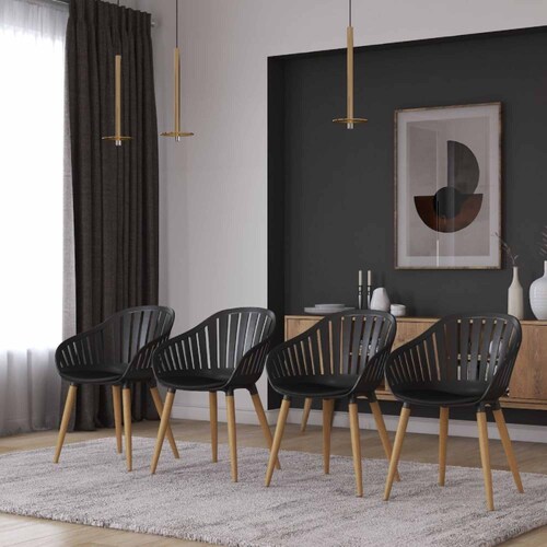 SET SILLAS CANNES CARVER Negro