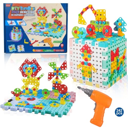 Juguete didáctico construcción 3D 242 pzas.