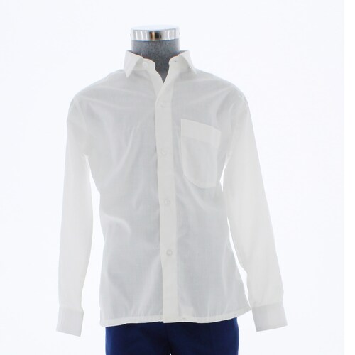 Camisa De Vestir Niño Color Blanco Manga Larga 3530 2 A 18 Años