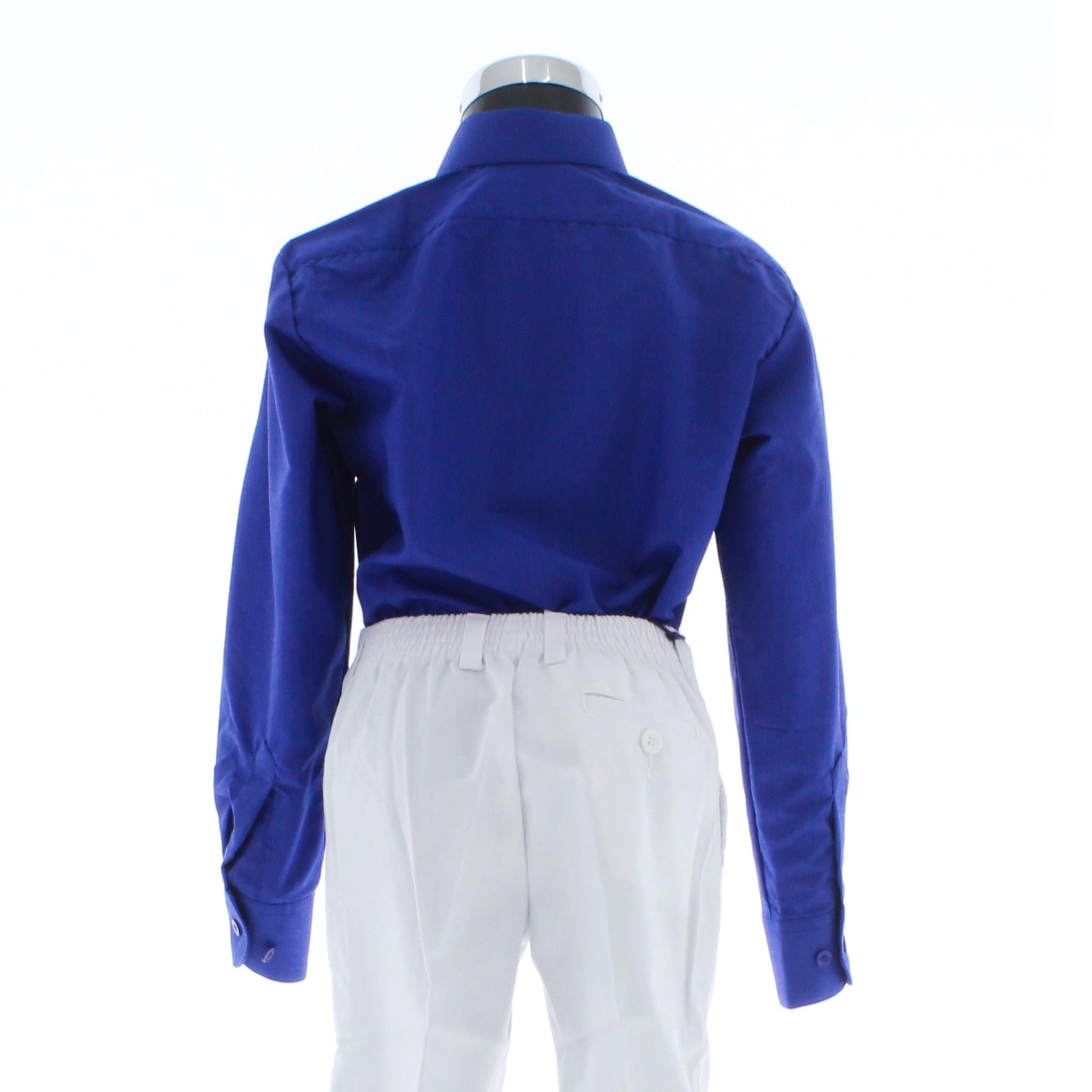 Camisa De Vestir Niño Color Azul Rey Manga Larga 3538 A 18