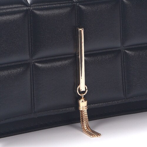 Bolsa Crossbody Mujer Dama Elegante De Moda Cuadros Y Cadena