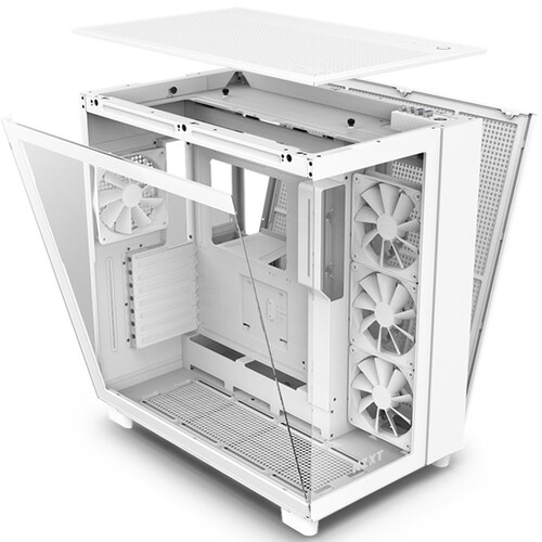 Gabinete Gamer NZXT H9 Flow ATX 4 Fan Cristal Templado Blanco CM-H91FW-01 