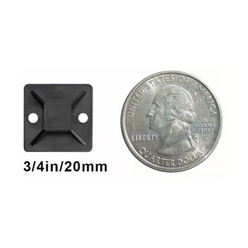 Bases Adherible Negro/blanco Para Cincho 20mm Bolsa 500pzas