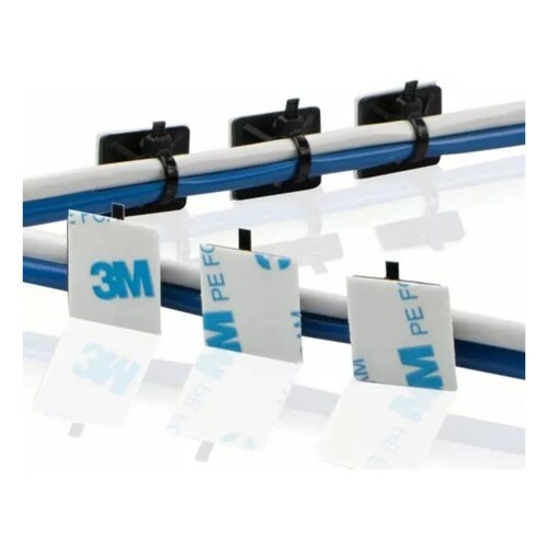 Bases Adherible Negro/blanco Para Cincho 20mm Bolsa 500pzas