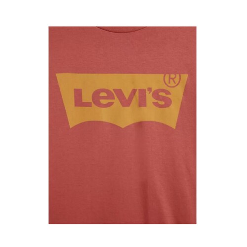 Playera manga corta para caballero Levis color terracota .