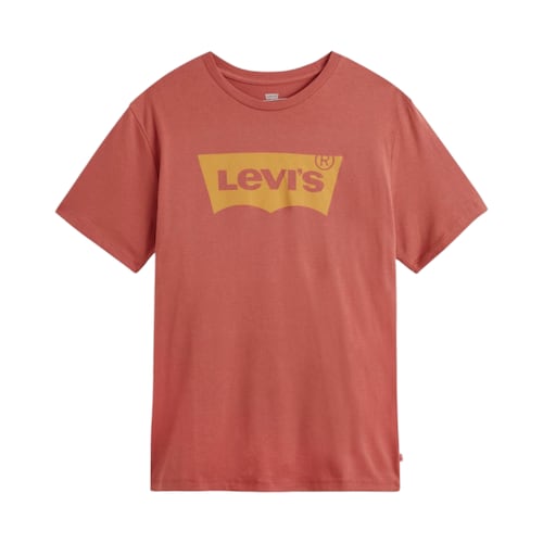 Playera manga corta para caballero Levis color terracota .