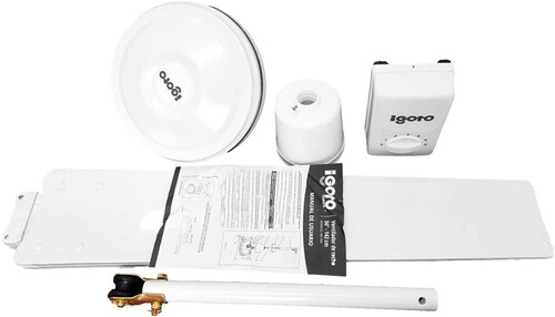 Ventilador de techo iGoto V5670-W blanco con 3 aspas, 56" de diámetro 110 V - 127 V