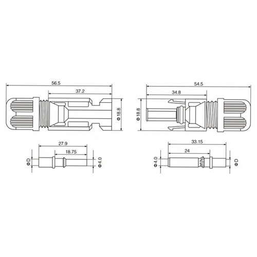 Conector Mc4 20 pares Panel Solar