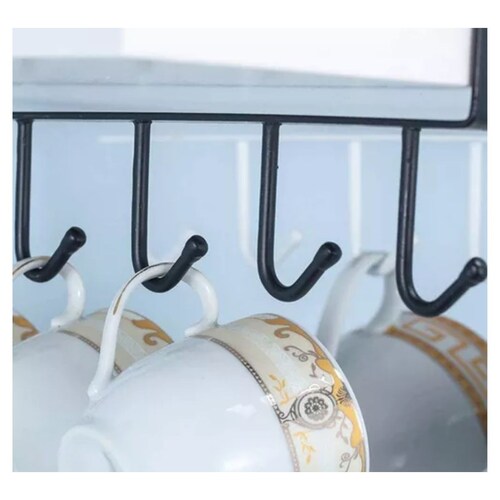 4 Packs Organizador Gancho Colgar Tazas Utensilio De Cocina Negro