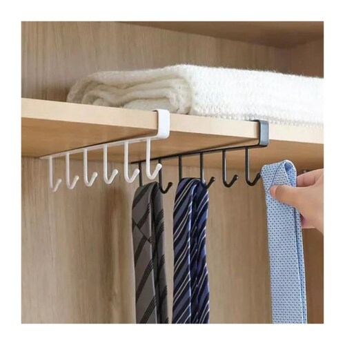 4 Packs Organizador Gancho Colgar Tazas Utensilio De Cocina Negro