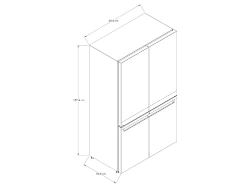 Refrigerador French Door Whirlpool 4 Puertas 388.1 L WRQ551SNJZ