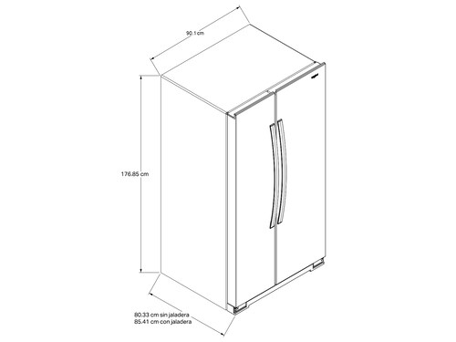Refrigerador Whirlpool Side by Side 25p³ WD5600S
