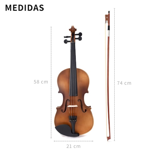 Violín 4/4 Acústico Madera Laminado Con Estuche Brea Y Arco