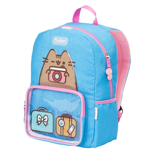 Mochila Gato Pusheen The Cat Gatita De Viaje Fotografo Azul