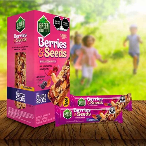 Green Mountain Barras con Frutos Secos y Almendras 35 pzas de 25 g
