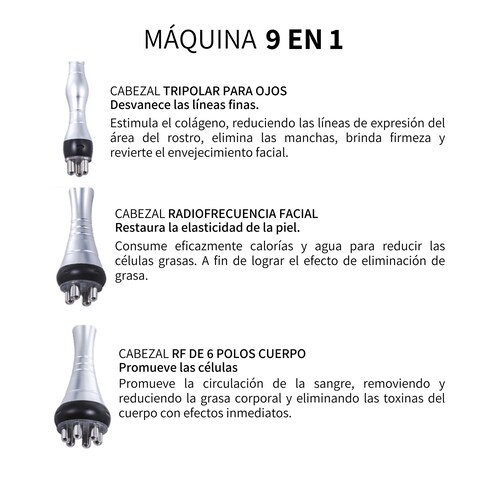 Maquina Ultrasonica De Radiofrecuencia Y Cavitacion 9 En 1