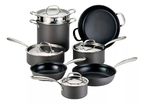 Batería De Cocina Lagostina Nera 12pzs H904sc64m