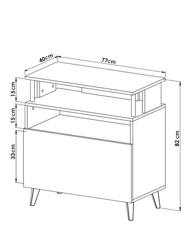 Mueble Organizador Para Cocina Hogare Microondas Bufetera Roble