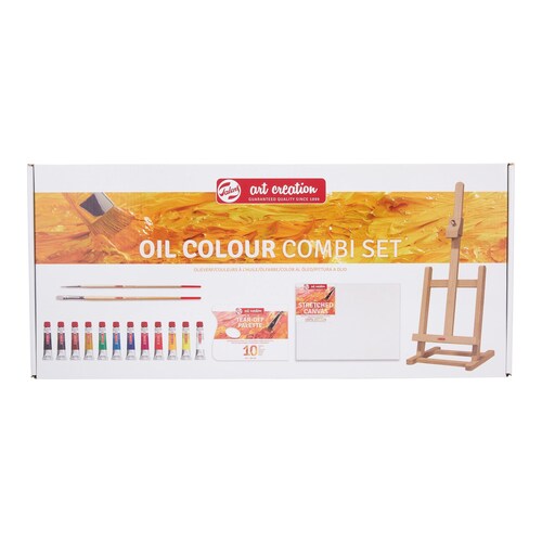 Kit Basico De Pintura Al Oleo Art Creation + Caballete