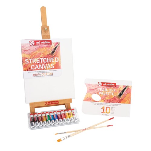 Kit Basico De Pintura Al Oleo Art Creation + Caballete