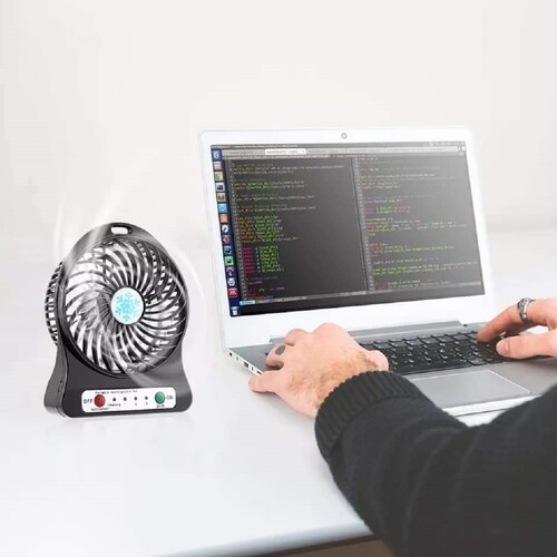 Ventilador Mini Portátil de Escritorio 3 Velocidades.