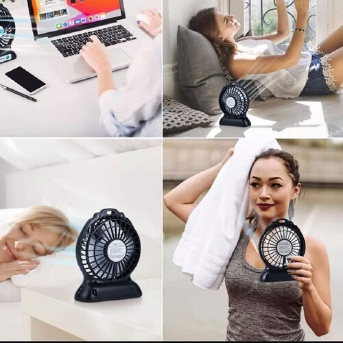 Ventilador Mini Portátil de Escritorio 3 Velocidades.