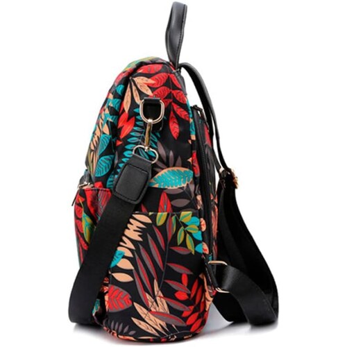 Mochila Diseño Floral de Mujer Para Viaje, Escuela, Oficina, Paseo, Material Impermeable..