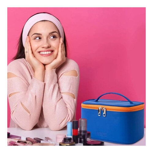 Bolsa De Maquillaje Cosméticos Viaje Organizador Impermeable Rosa