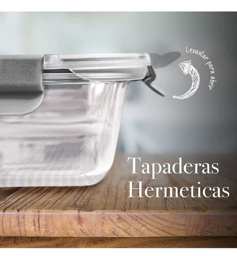 Set refractarios de cristal hermético 24 pzas