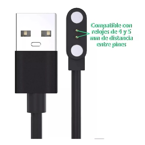 Cable Cargador Dock Usb Compatible Con Smartwatch Smartband.