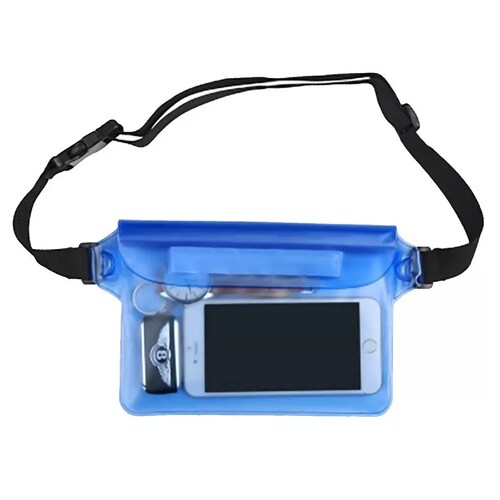 4 Bolsa Celular Impermeable Nadar Llave Mayoreo Cartera Agua Negro.