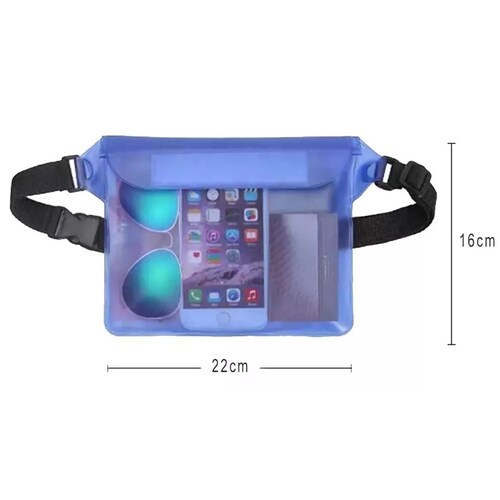 4 Bolsa Celular Impermeable Nadar Llave Mayoreo Cartera Agua Negro.