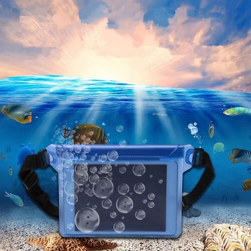 4 Bolsa Celular Impermeable Nadar Llave Mayoreo Cartera Agua Negro.