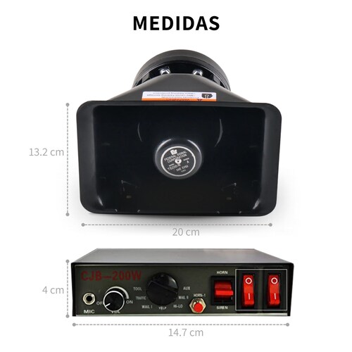 Sirena Profesional Altavoz 100w Pato Escolta Federal F1