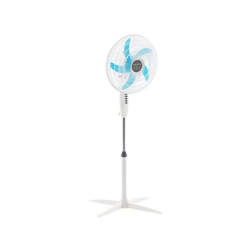 Taurus Austros, Ventilador de Pedestal, 3 velocidades, silencioso, aspas azules.