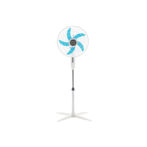 Taurus Austros, Ventilador de Pedestal, 3 velocidades, silencioso, aspas azules.