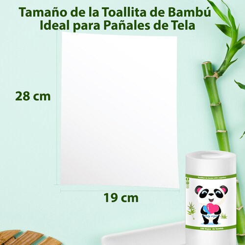 Rollo de Papel Bambú para Pañal Ecológico Ecobaby Original 