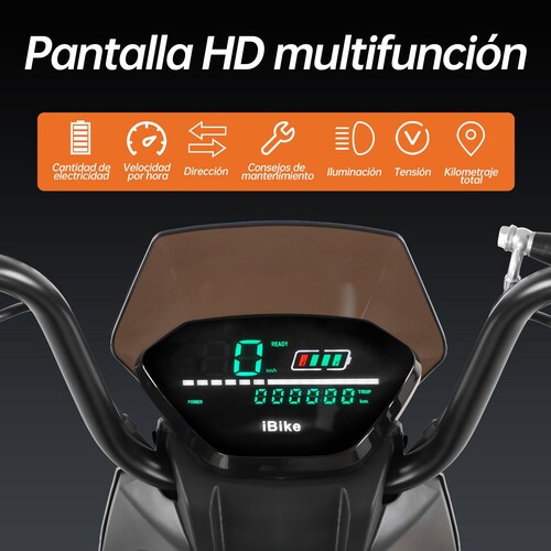 Motobici eléctrica Honey Whale ZL Negro/Rosa