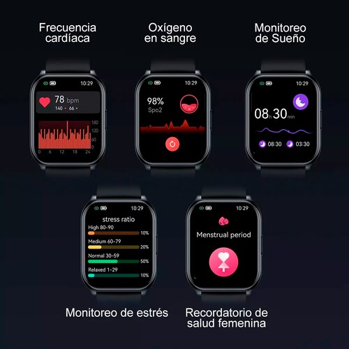  Smartwatch Haylou Smart Watch 2 1.69",  de silicona Reloj Inteligente.