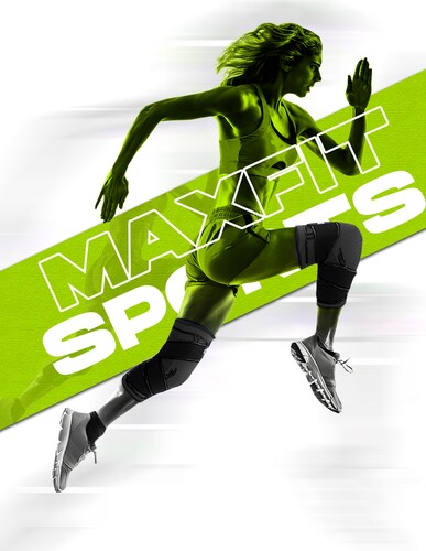 Rodillera Deportiva De Compresion Con Cintas Maxfit Hx936